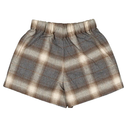 Short SEVRES - brown&beige tartan [Maison Marelle](26FW)drop1 4