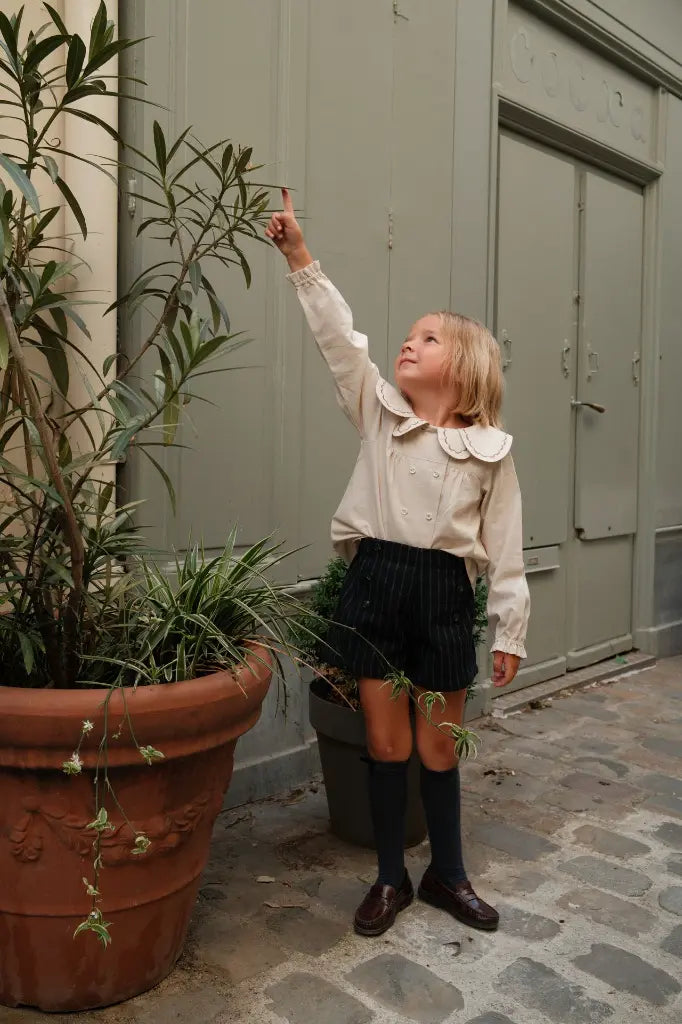 Short SEVRES - navy stripes [Maison Marelle](26FW)drop1 3