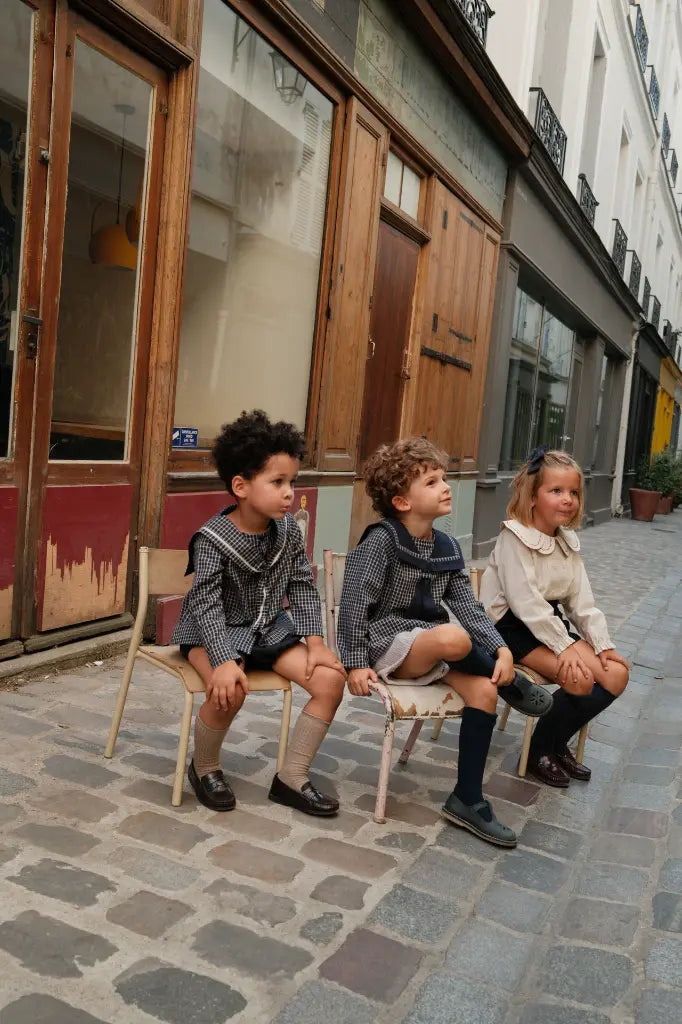 Short SEVRES - navy stripes [Maison Marelle](26FW)drop1 7