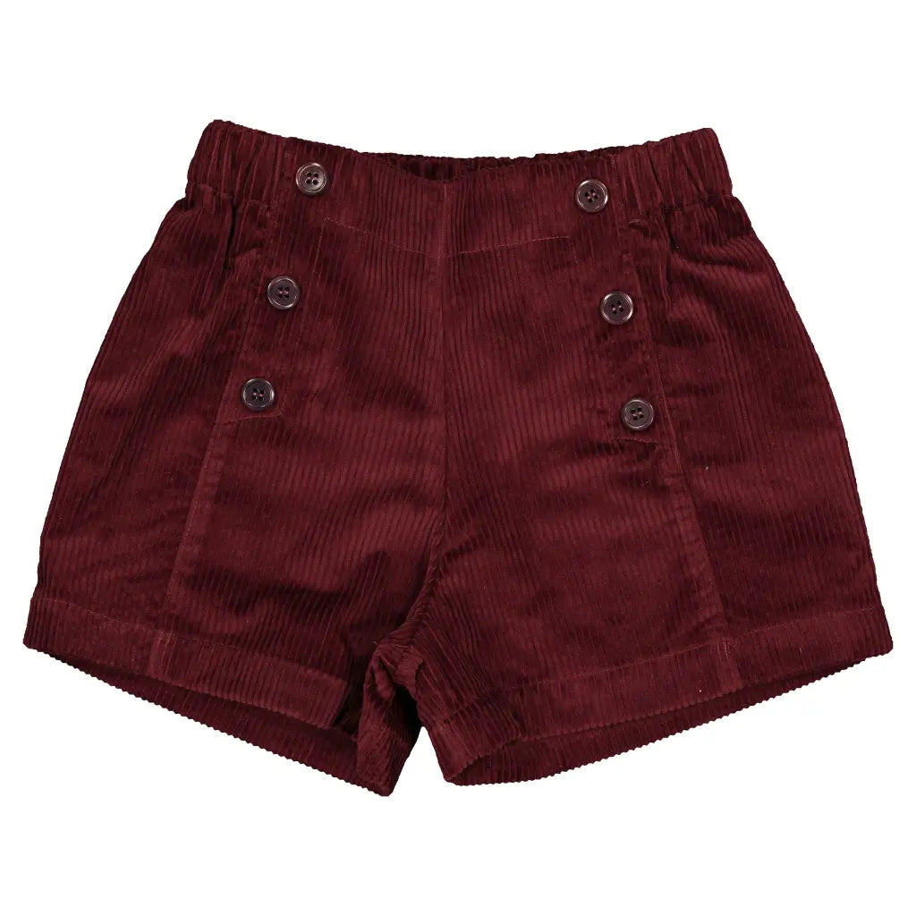 Short SEVRES - velvet burgundy [Maison Marelle](26FW)drop1 2