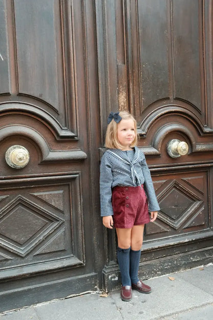 Short SEVRES - velvet burgundy [Maison Marelle](26FW)drop1 8