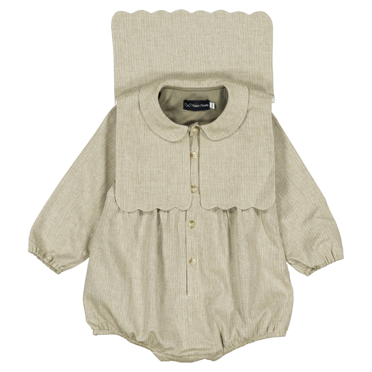 Romper SORBONNE - olive [Maison Marelle](26FW)drop1 5
