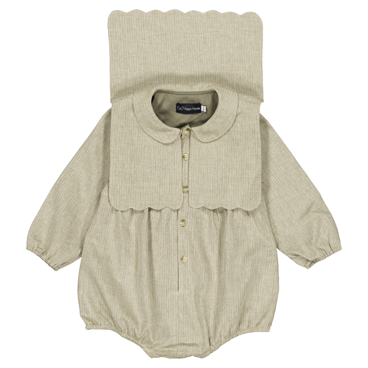 Romper SORBONNE - olive [Maison Marelle](26FW)drop1 6