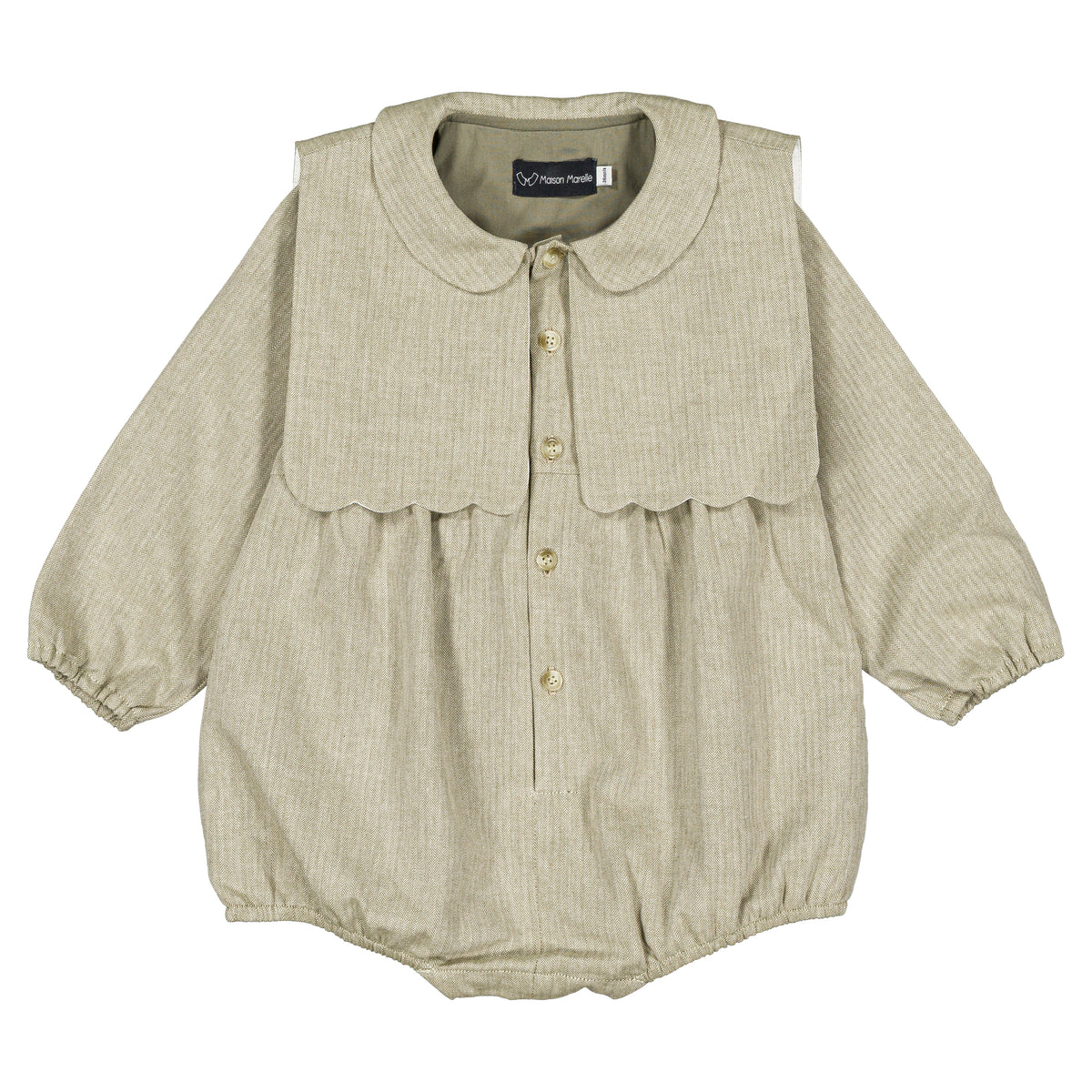 Romper SORBONNE - olive [Maison Marelle](26FW)drop1 7