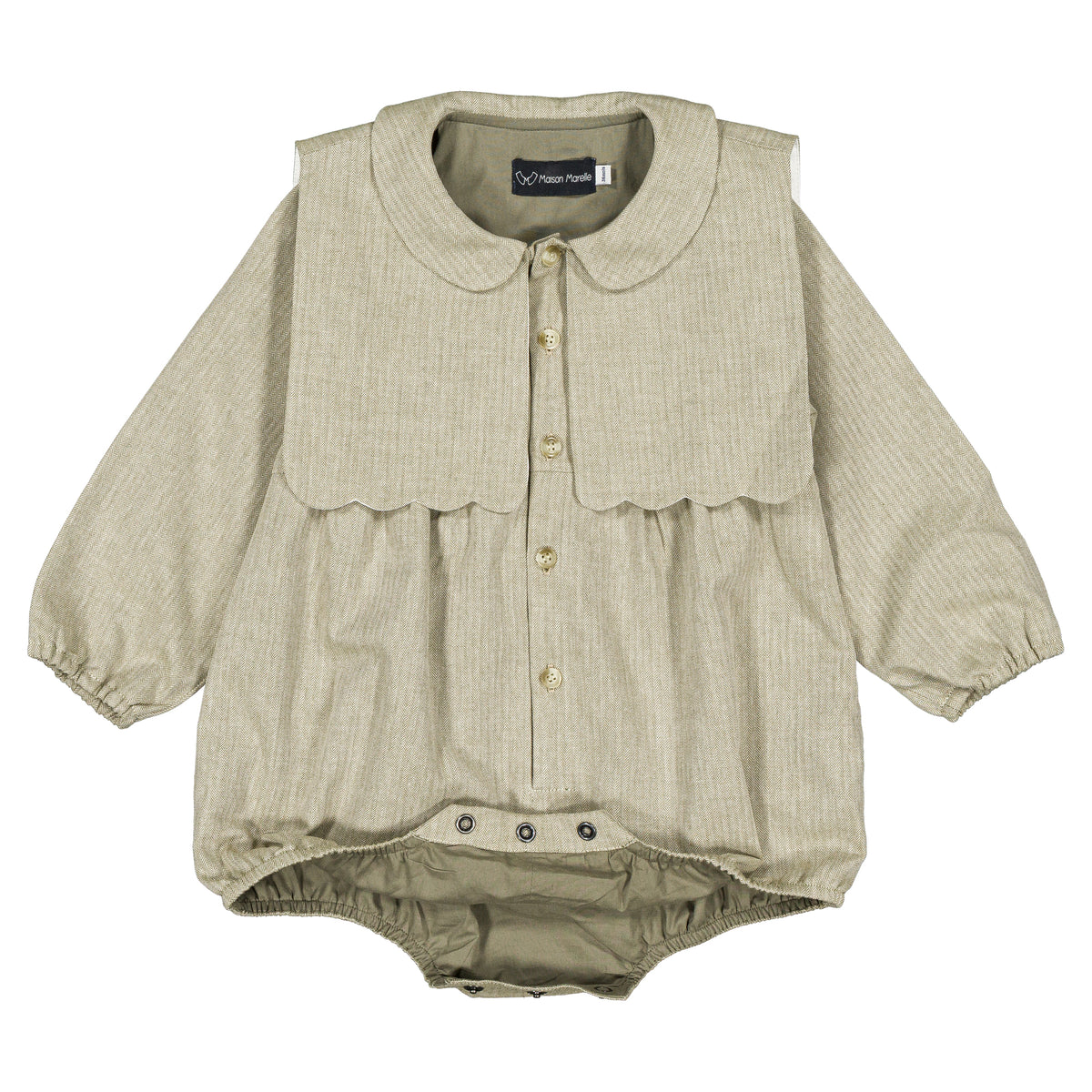 Romper SORBONNE - olive [Maison Marelle](26FW)drop1 8