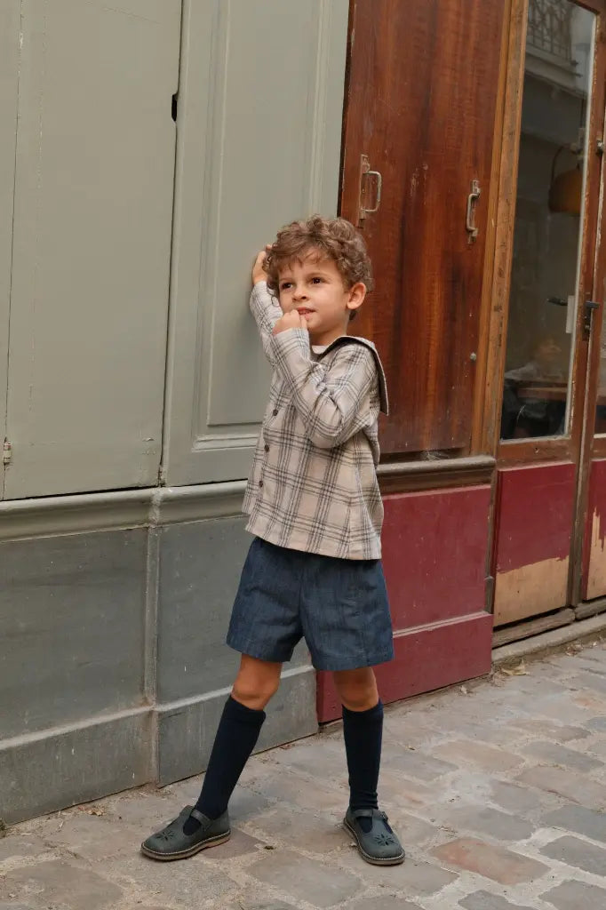 Short SOUFFLOT - blue denim [Maison Marelle](26FW)drop1 3
