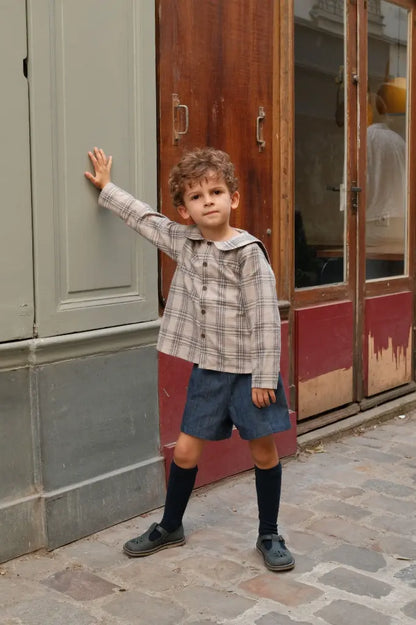 Short SOUFFLOT - blue denim [Maison Marelle](26FW)drop1 7