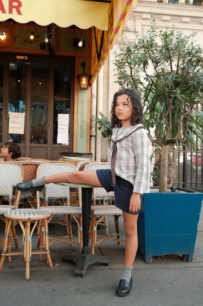 Short SÈVRES - blue chevron [Maison Marelle](26FW)drop1 3
