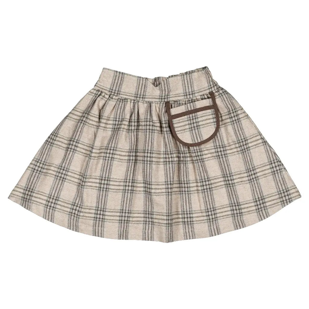 Skirt TOURNON - beige tartan [Maison Marelle](26FW)drop1 1