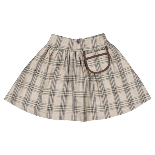 Skirt TOURNON - beige tartan [Maison Marelle](26FW)drop1 1