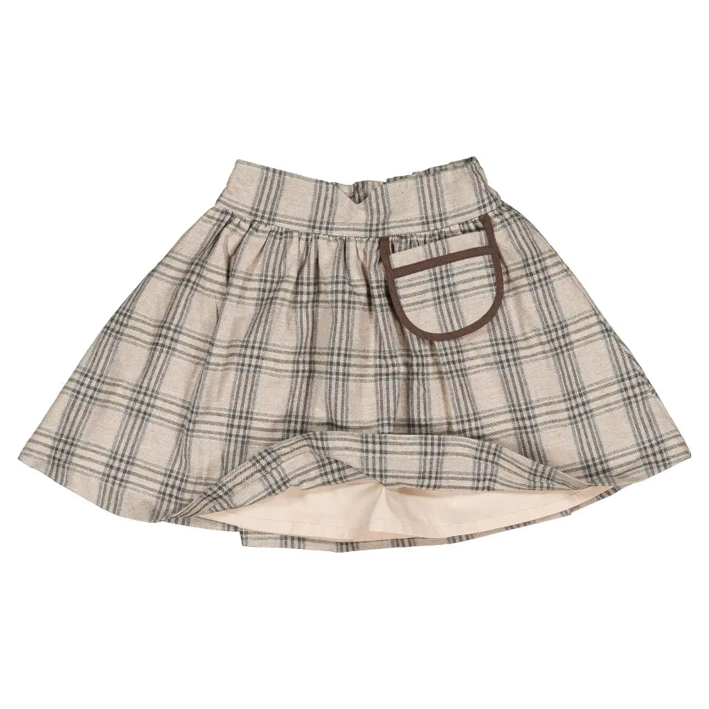 Skirt TOURNON - beige tartan [Maison Marelle](26FW)drop1 5