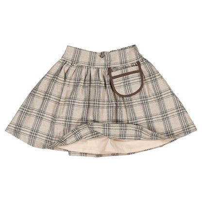 Skirt TOURNON - beige tartan [Maison Marelle](26FW)drop1 5