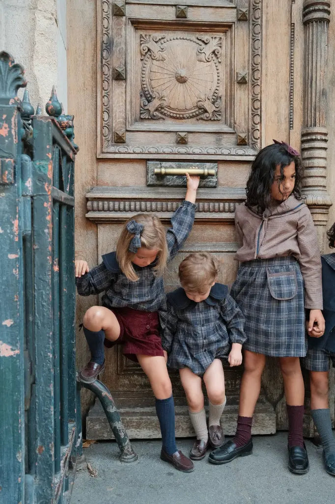Skirt TOURNON - blue tartan [Maison Marelle](26FW)drop1 3