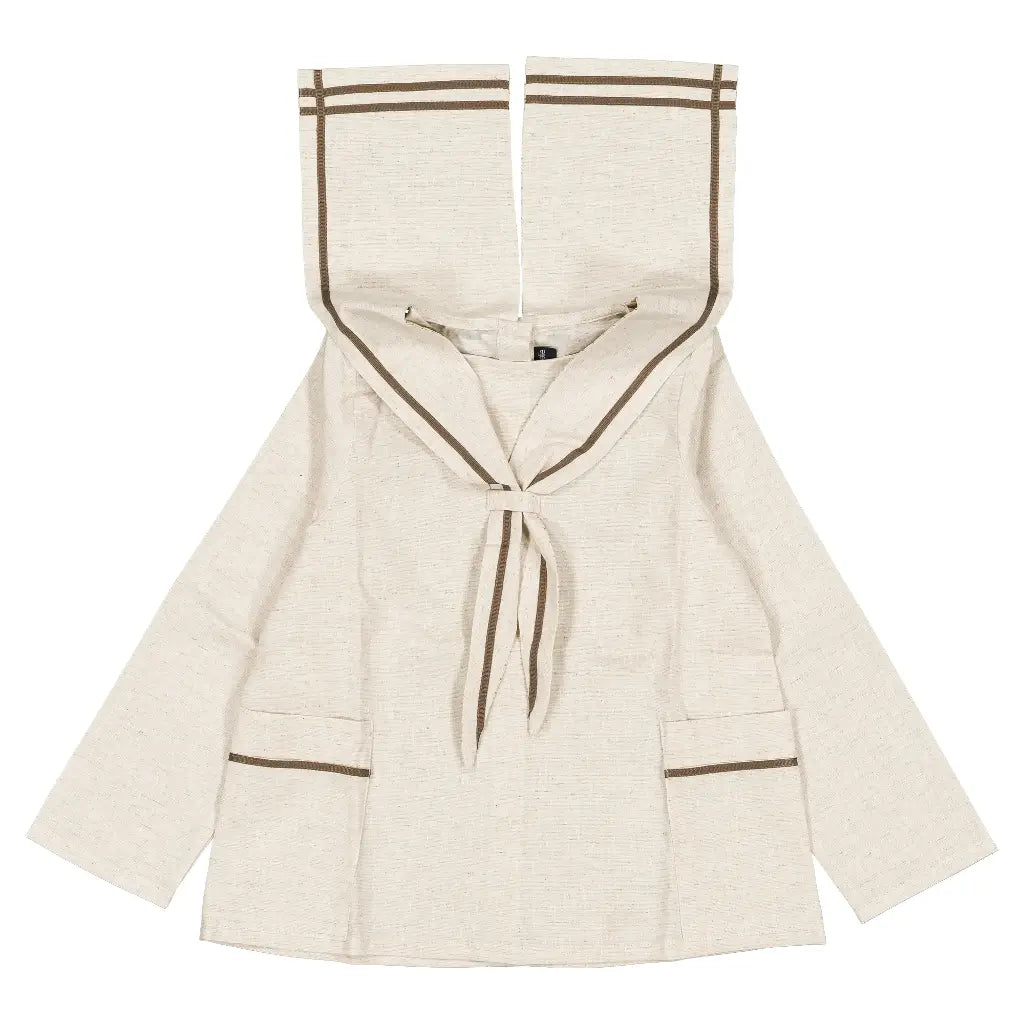 Blouse VANEAU - beige linen [Maison Marelle](26FW)drop1 1