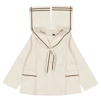 Blouse VANEAU - beige linen [Maison Marelle](26FW)drop1 1