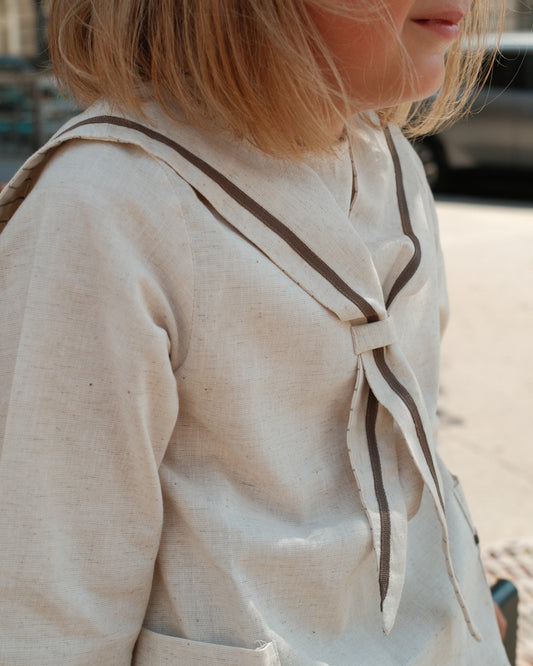 Blouse VANEAU - beige linen [Maison Marelle](26FW)drop1 2