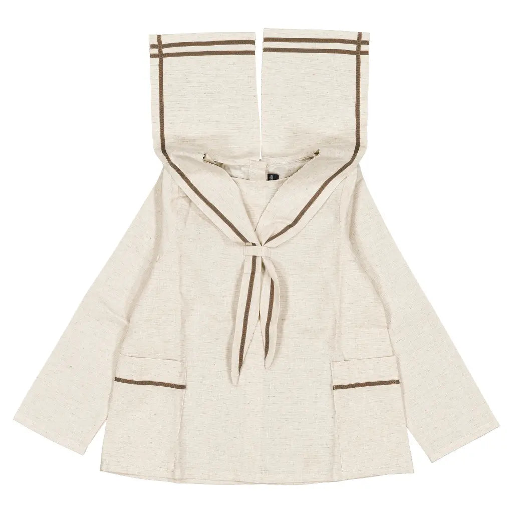 Blouse VANEAU - beige linen [Maison Marelle](26FW)drop1 2