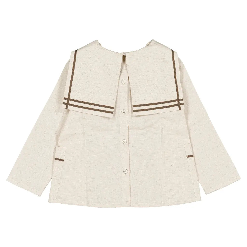 Blouse VANEAU - beige linen [Maison Marelle](26FW)drop1 6