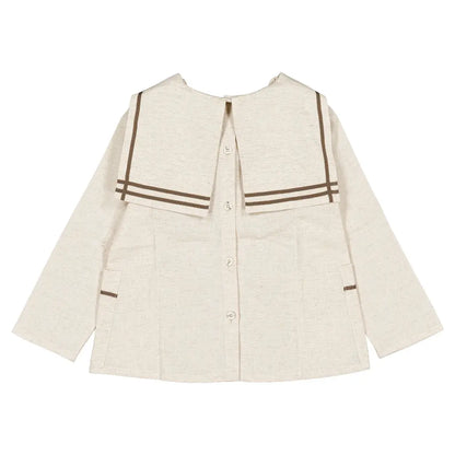 Blouse VANEAU - beige linen [Maison Marelle](26FW)drop1 6