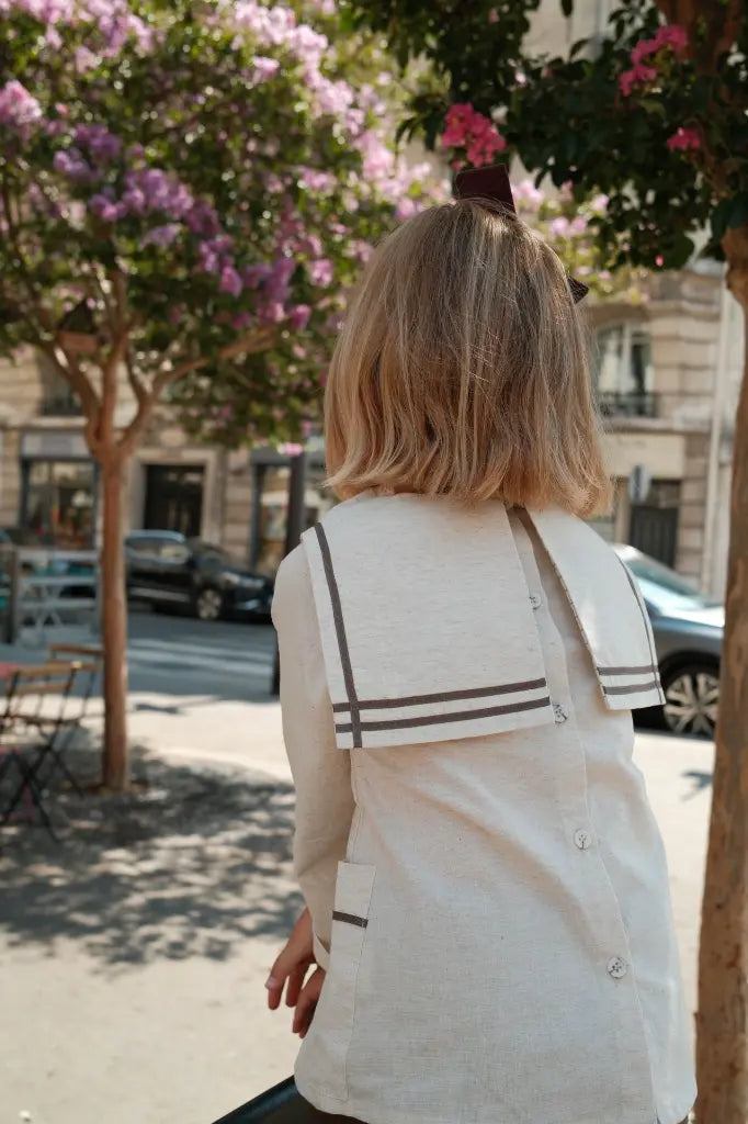 Blouse VANEAU - beige linen [Maison Marelle](26FW)drop1 8