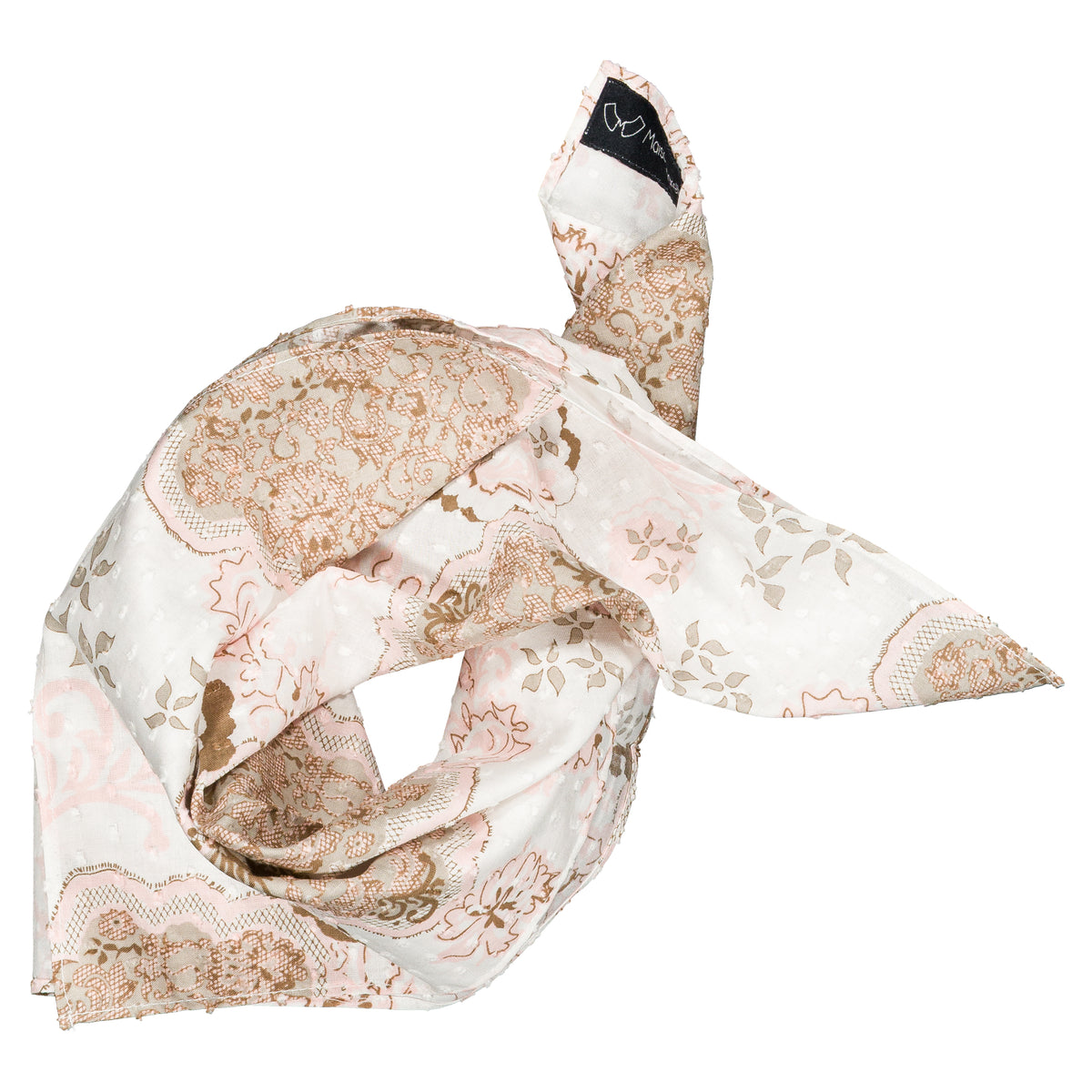 Scarf VENDOME - blush pink print [Maison Marelle](26FW)drop1 1