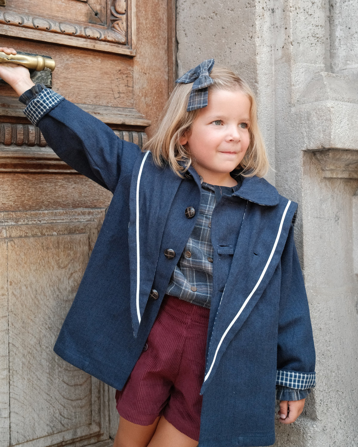 Jacket VOLTAIRE - blue chevron [Maison Marelle](26FW)drop1 2