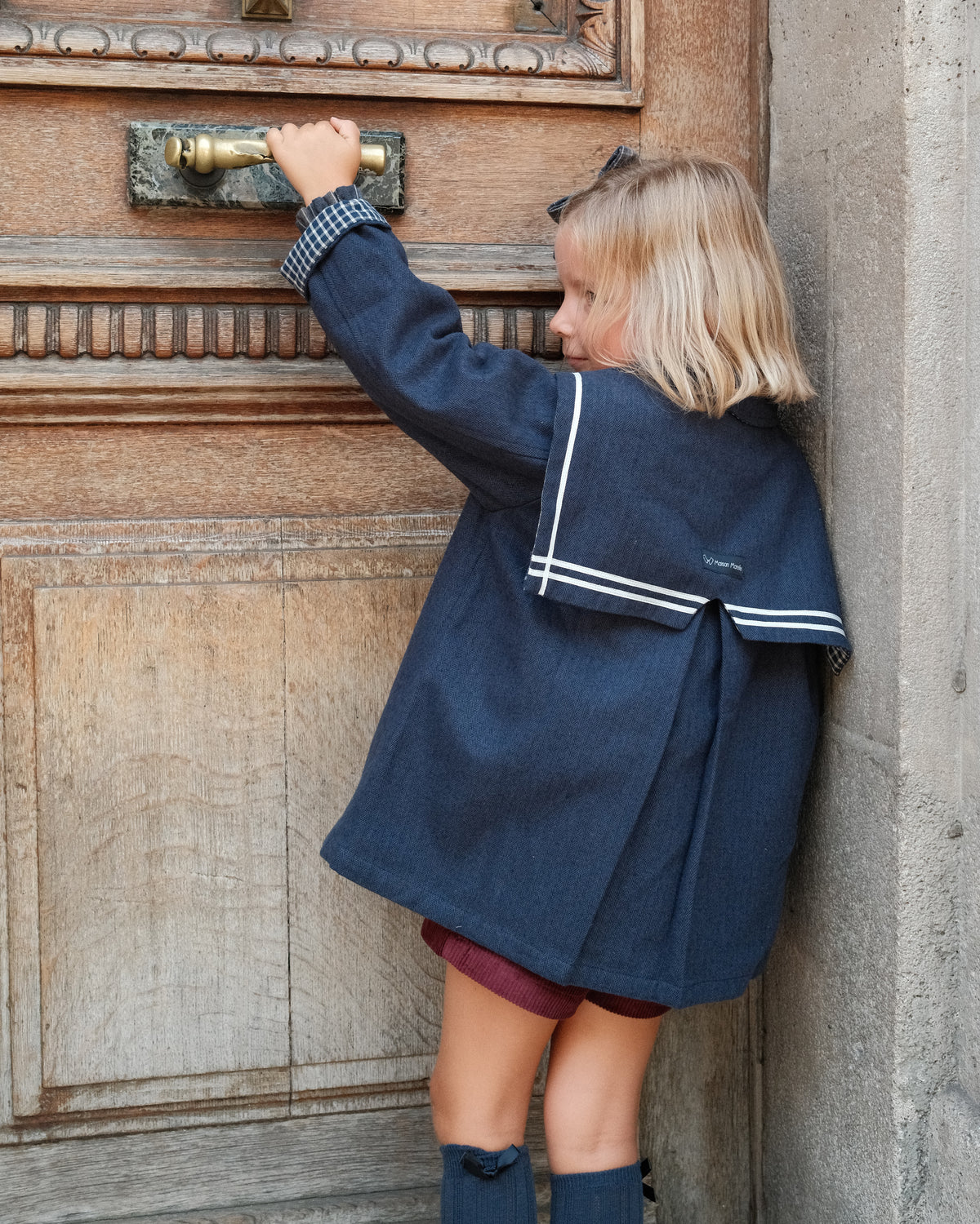 Jacket VOLTAIRE - blue chevron [Maison Marelle](26FW)drop1 6