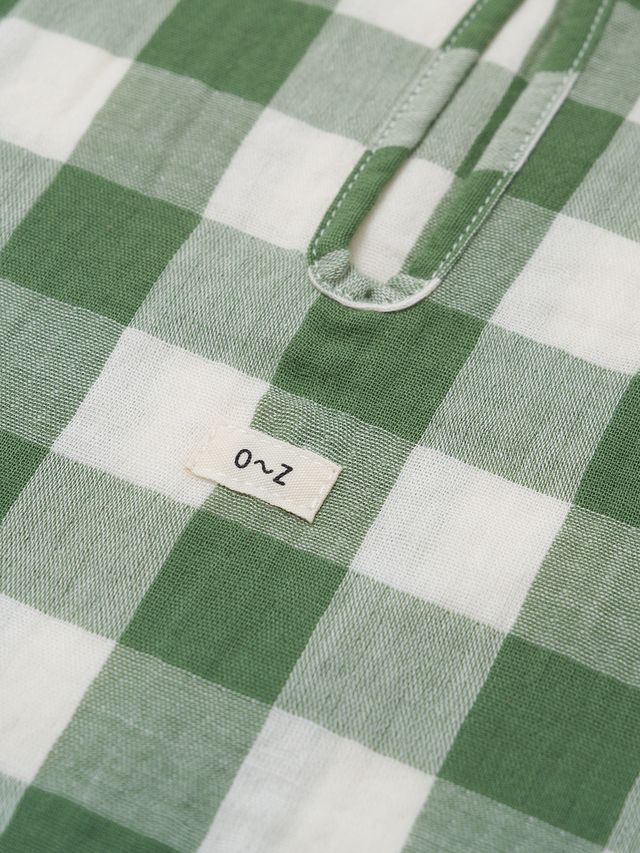 Dill Gingham Boxy T-Shirt [organic zoo] (26SS)