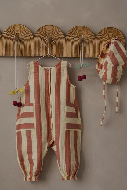 Tomato Stripes Jumpsuit [organic zoo] (26SS)