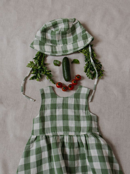 Dill Gingham Bucket Sun Hat [organic zoo] (26SS)