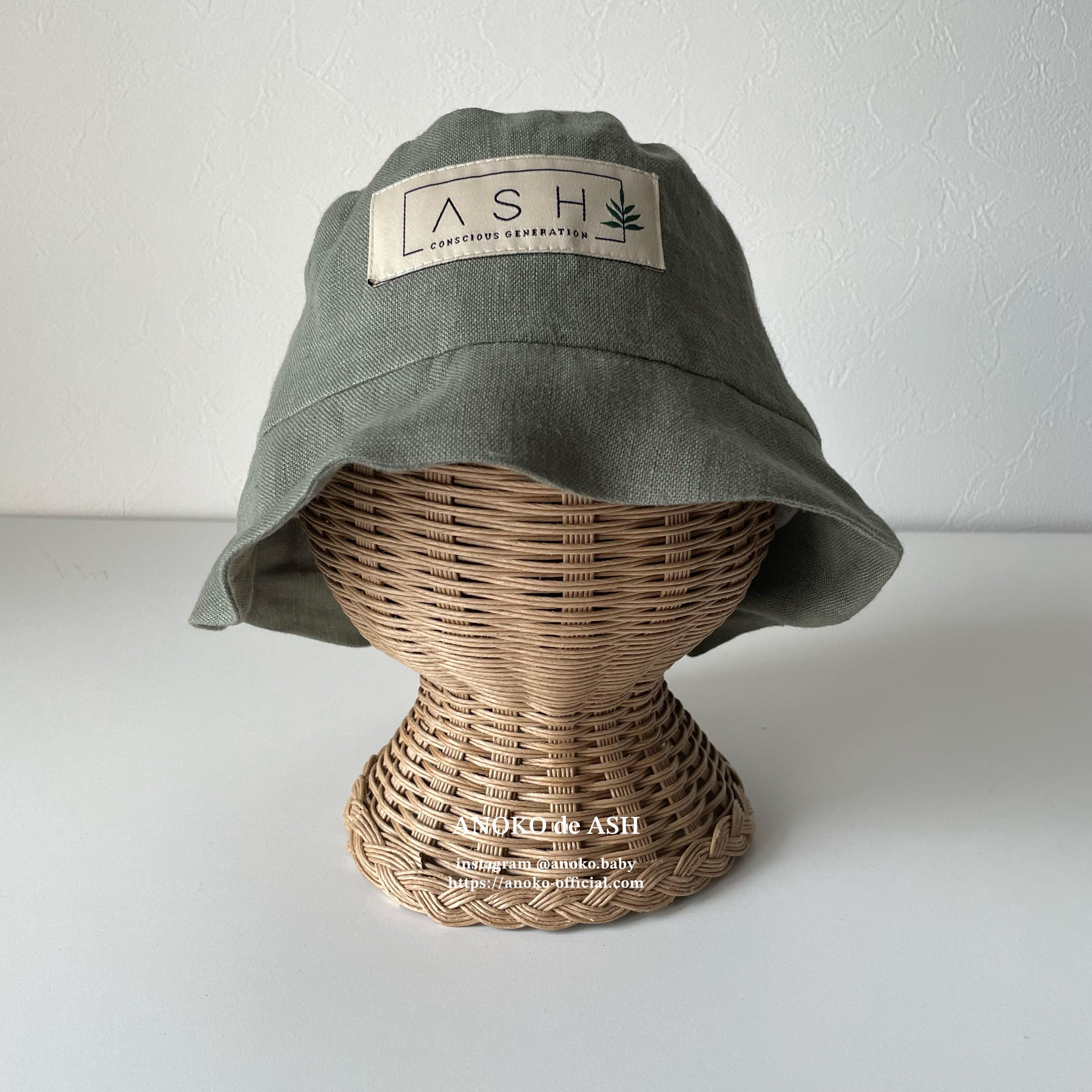 SUN HAT / basil (no ear / straight) [ASH GENERATION]