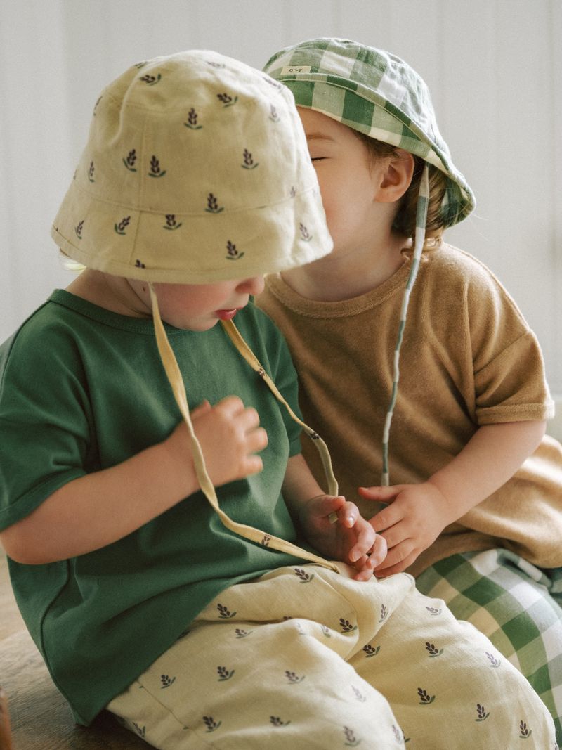 Dill Gingham Bucket Sun Hat [organic zoo] (26SS)