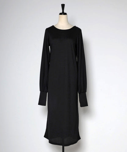 Cut Waffle Thumbhole Volume Sleeve Dress [LADIES] 3