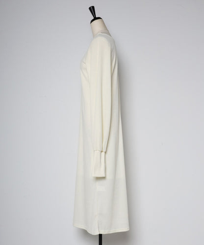 Cut Waffle Thumbhole Volume Sleeve Dress [LADIES] 5