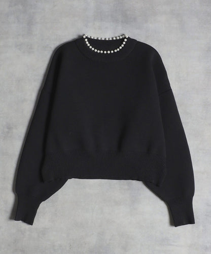Pearl Round Neck Diver Knit [LADIES] 4