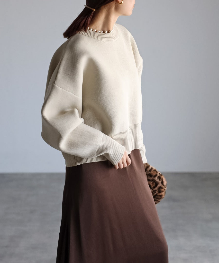 Pearl Round Neck Diver Knit [LADIES] 7