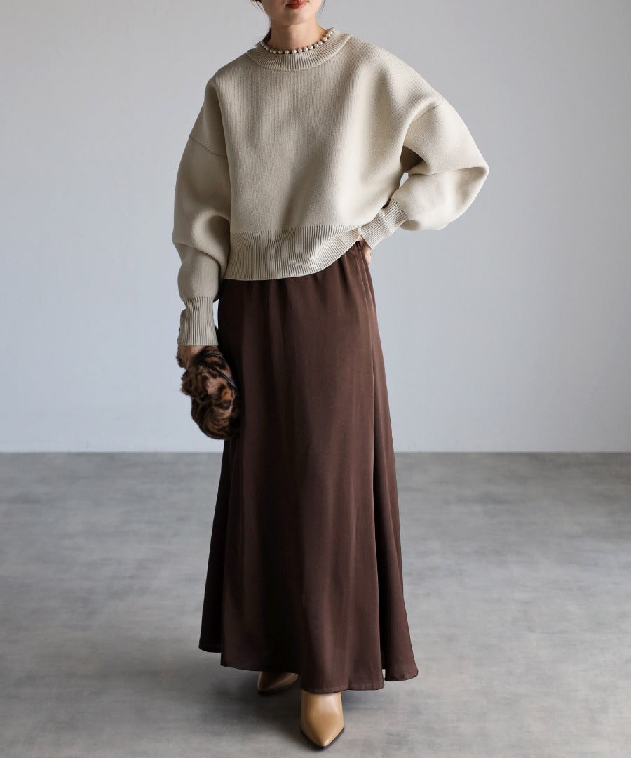 Pearl Round Neck Diver Knit [LADIES] 9