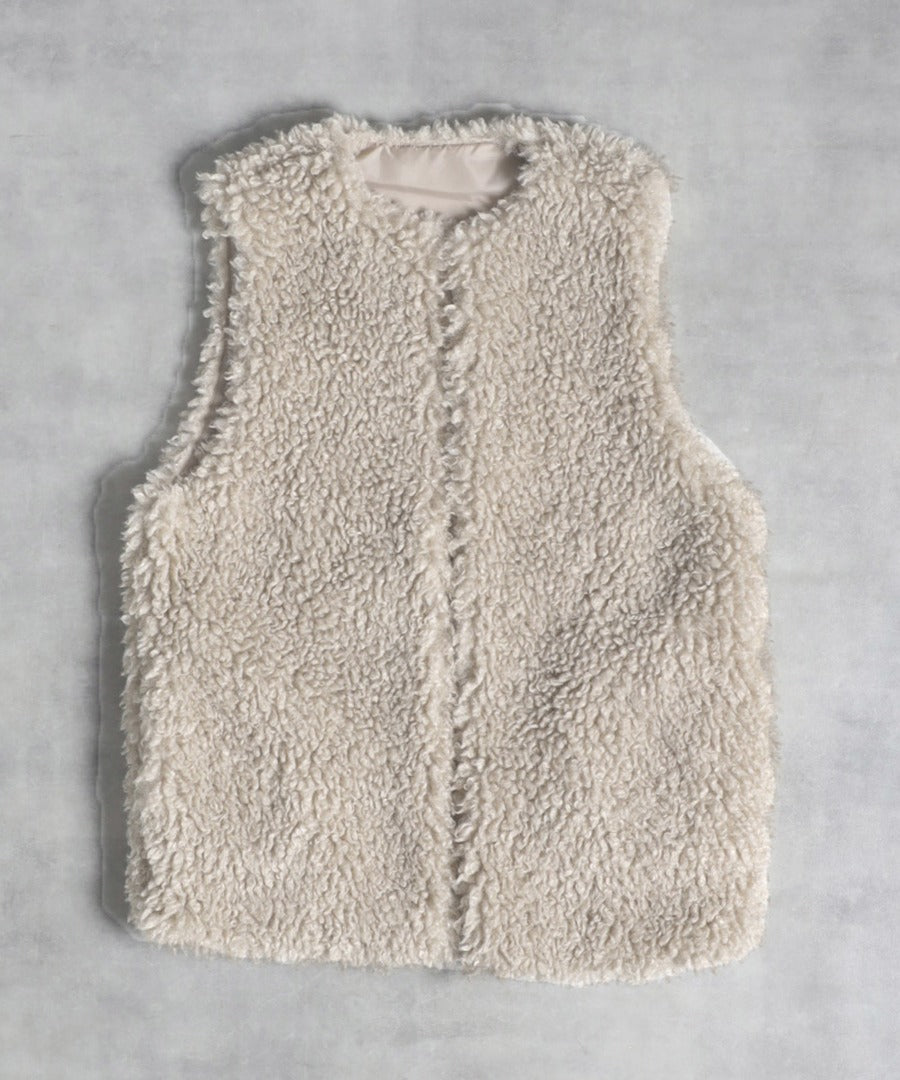 Poodle Fur Long Vest [LADIES] 19