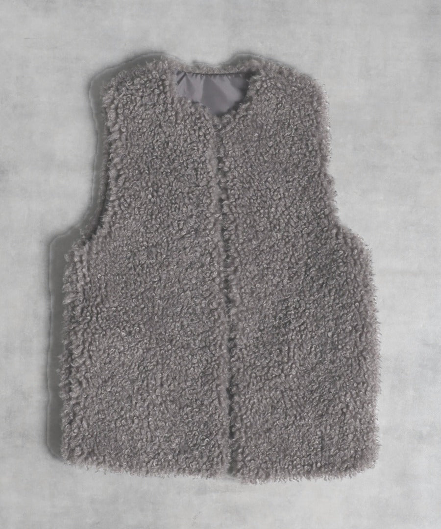Poodle Fur Long Vest [LADIES] 20
