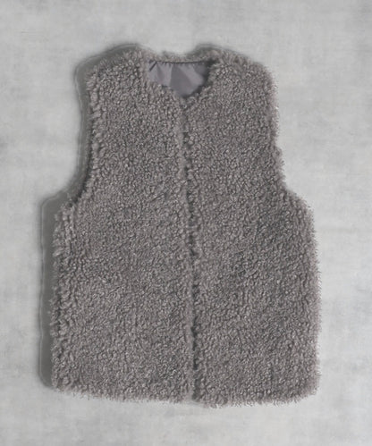 Poodle Fur Long Vest [LADIES] 20
