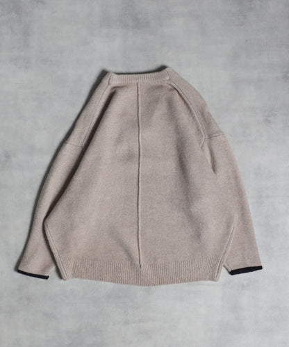 Bicolor Cocoon V-Neck Knit [LADIES] 4