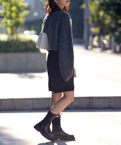Cropped Loop Yarn Knit Cardigan [LADIES] 5