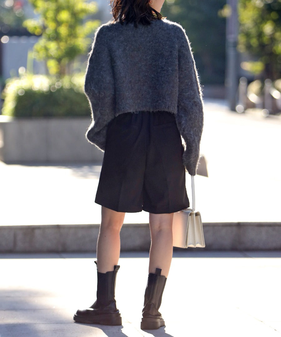 Cropped Loop Yarn Knit Cardigan [LADIES] 7