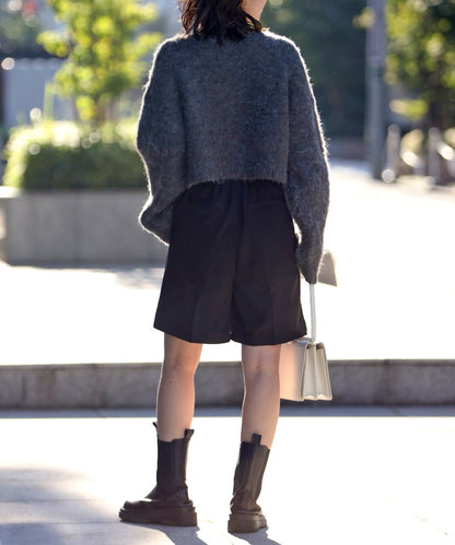 Cropped Loop Yarn Knit Cardigan [LADIES] 7