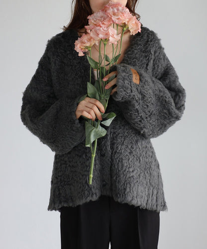 Teddy Bear Shaggy Outer-Like Cardigan [LADIES] 6