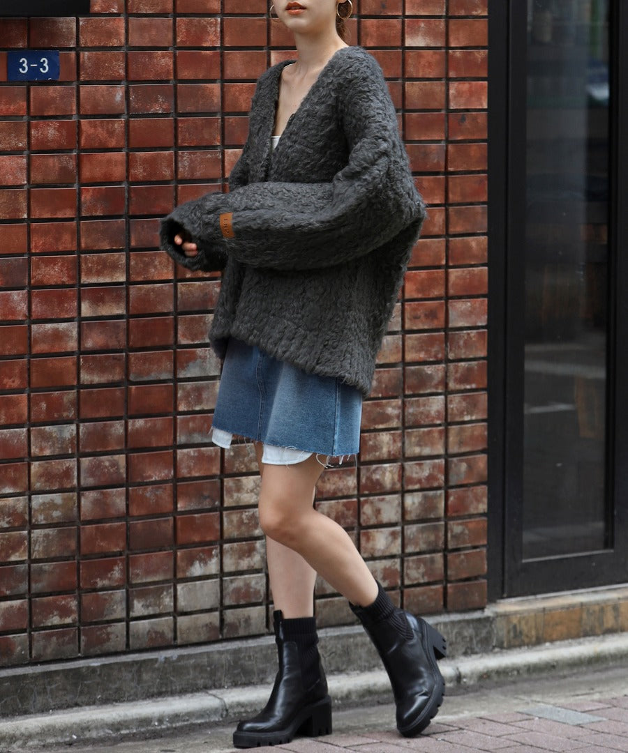 Teddy Bear Shaggy Outer-Like Cardigan [LADIES] 9