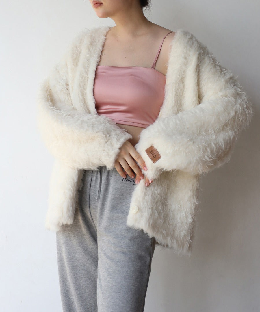 Teddy Bear Shaggy Outer-Like Cardigan [LADIES] 13