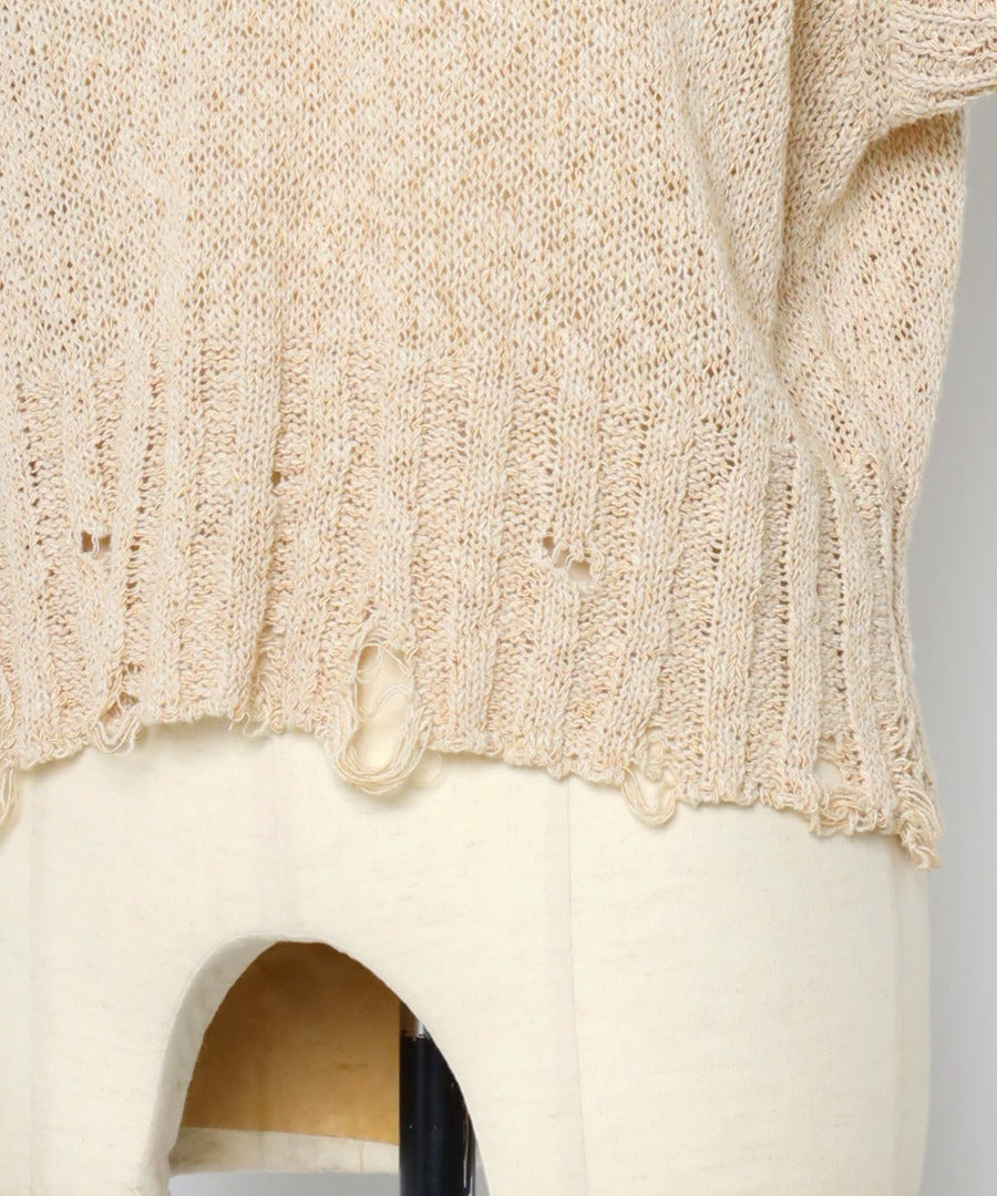 Damage Wash Knit Vest [LADIES] 10