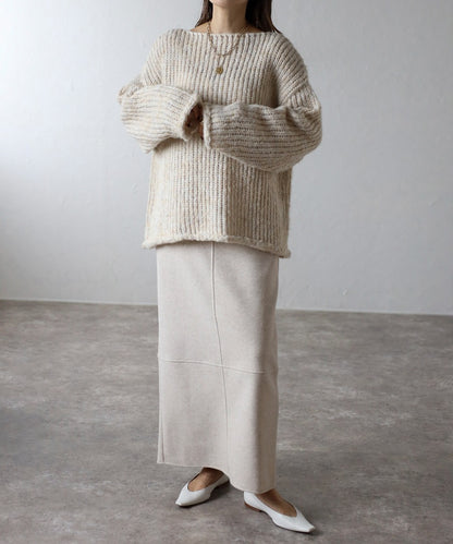 Alpaca Touch Boat Neck Low Gauge Knit [LADIES] 4