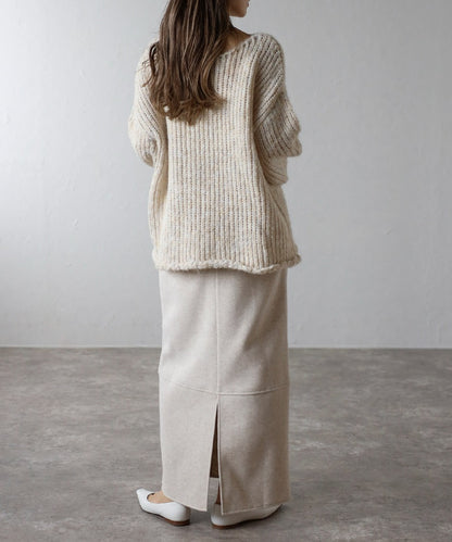 Alpaca Touch Boat Neck Low Gauge Knit [LADIES] 6